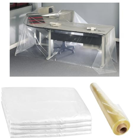 Malerfolie 80 µ, 6 × 12 m (72 m²) – transparente Abdeckfolie – Schutzfolie für Malerarbeiten, Renovierung & Innenausbau – Abdeckplane für Böden, Möbel & Fenster