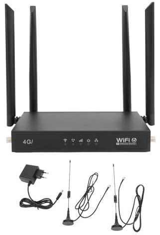 Fafeicy Routeur 4G LTE CPE, Routeur 4G LTE Wireless Router 4G LTE Modem Router avec Fente de Carte SIM à Grande Vitesse jusqu'à 150 Mbps Couverture de Hotspot WiFi 200m, pour Le Bureau à (Plug UE