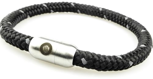 fish and ships Segeltau Armband in schwarz | handgemacht | verpackt in Baumwollsäckchen I maritim | wasserfest | Geschenk | Segeltauarmband | Surfer | Segler (17)