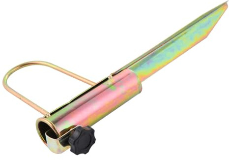 Yardenfun Supporto per Ombrellone da Spiaggia in Ferro Zincato Trivella Ancoraggio Sabbia 36Mm Impugnatura per Esterno Antivento