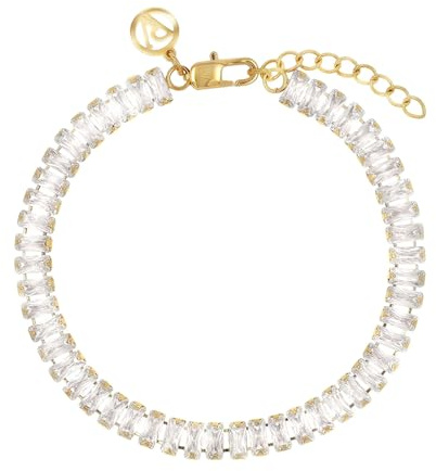 PAUL VALENTINE - Damen Armband Edelstahl - Vergoldet/Golden - mit Zirkonia Stein - PV-B0032