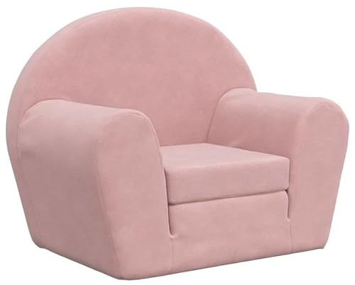 Eleganz Sofá cama para niños – Sofá de peluche rosa para habitación infantil | suave y cómodo | perfecto para dormir y jugar | ideal para niños pequeños