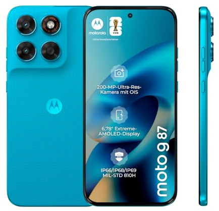 Moto g87 Smartphone 200-MP-Kamera 8-256GB türkis