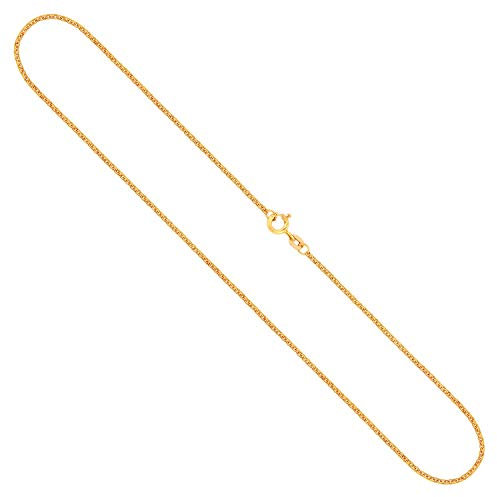 EDELIND Goldkette, Erbskette Gelbgold 333/8 K, Länge 42 cm, Breite 1.5 mm, Gewicht ca. 3.1 g., NEU