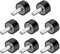 sourcing map M6 Thread Rubber Mounts,Vibration Isolators,Cylindrical Shock Absorber with Studs 20mm x 10mm 8pcs