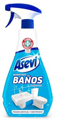 Asevi Desinfectante Baños - Limpiador Desinfectante Antical y Antimoho - Gerpostar Plus - Elimina Gérmenes y Bacterias - Aroma Fresco - Con Spray - Envase de 720 ml
