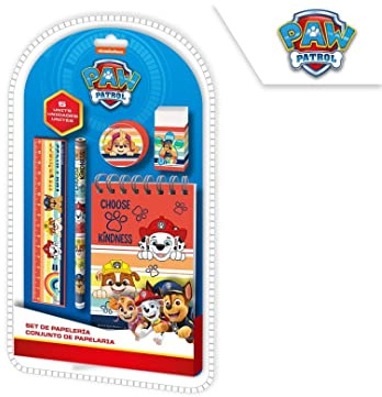 Schreibwarenset 5-teilig, Paw Patrol, Das perfekte Schreibwaren-Set für jeden Paw Patrol-Fan! Bleistift, Lineal, Notizblock, Radiergummi, Anspitzer, KL84864, Kids Licensing