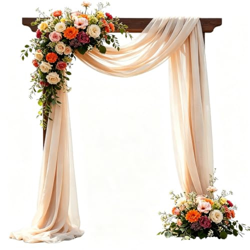 Hochzeitsbogen-Drapierstoff, Hochzeitsbogen Tüllstoff, Vorhänge Hochzeit Bogen Vorhänge, für Hochzeitsbogen Dekoration, Stuhldekoration, Requisiten Schießen