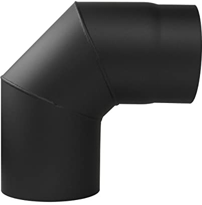 Ofenrohr Rauchrohr Kaminrohr Ø 130 mm Längenelemente - Bögen 45° und 90 ° (Bogen 90° Ø 130 mm)