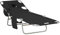 Outsunny Foldable Sun Lounger, Beach Chaise Lounge with Reading Hole, Arm Slots, 5-Position Adjustable Backrest, Side Pocket, Pillow for Garden, Beach, Pool, Black