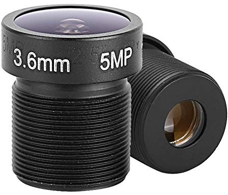 Obiettivo Per Videocamera, Obiettivo Per Videocamera E Fotocamera, Obiettivo CCTV Per Telecamera di Sicurezza da 3,6 Mm, Grandangolo da 90 Gradi, Alta Definizione da 5 MP