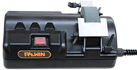 Toplionace Affûteuse de Couteaux Refroidie à L'eau 220V, Meuleuse D'affûteuse de Couteaux Électrique Domestique avec Meule en Corindon Brun de 220 Mailles