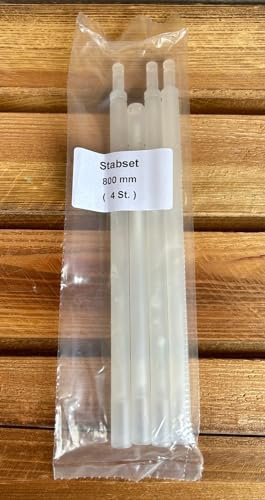 Nesbel - Spüren Sie die Reinheit? Raffrollo Beschwerungsstab Set Kunststoff Zubehör Ersatzteil transparent, Stabset Raffrollo:800 mm (4 Stangen)