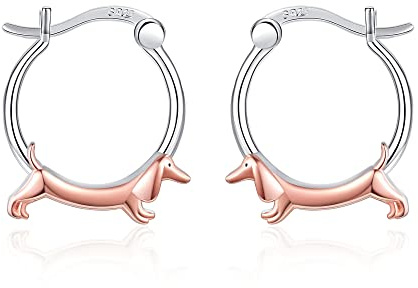 Creolen Klein Silber 925 Damen Herren Lebensbaum/Schildkröten/Hund/Katzen Mini Creolen Ohrringe Schmuck Geschenk