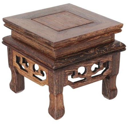 Cabilock Base wengué macetero duradero maceta para plantas de interior decoración titular de la artesanía base de maceta de madera cuadrado soporte de maceta adornos pie de madera Decorar
