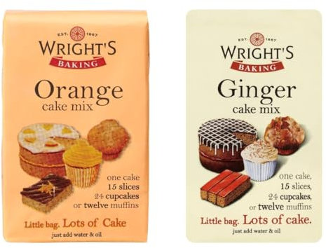 Wright's | Baking Ginger Cake Mix 500G And Orange Cake Mix 500G | can be used to bake light & moist cakes, slices, muffins or cupcakes