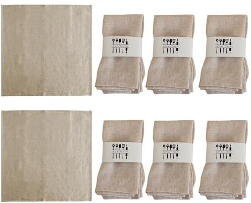 Servilletas de tela, juego de 8 servilletas, 40 x 40 cm servilletas de lino, servilletas de tela de lino, servilletas de tela para uso diario, fiesta de boda y decoración para fiestas (albaricoque)