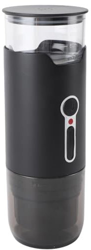Naroote Mini Macchina da caffè Elettrica, Piccola Caffettiera Wireless Portatile Nera per la Casa (Italiano Non Riscaldamento)