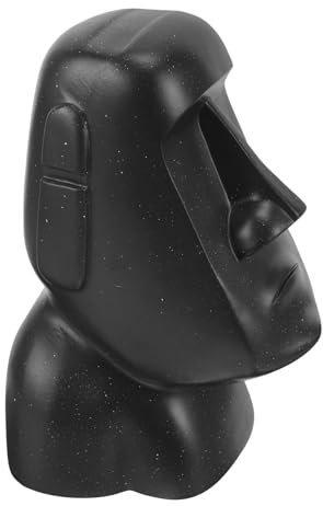 RORPOIR Taschentuchbox-Abdeckung Aus Harz Moai-Statue-Design Zum Aufbewahren Von Papiertaschentüchern Dekoratives Möbelstück Für Schreibtisch Oder Wohnzimmer