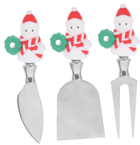 IMIKEYA 3 Pièces Couteau à Fromage En Acier Inoxydable Outils Et Accessoires De Cuisson Du Couteaux à Fromage Coupe-fromage Trancheuse à Saucisse Couteaux à Charcuterie En Silicone