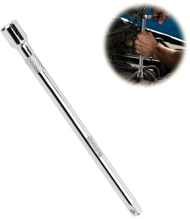 Hugwish rallonge cliquet 1/2 250cm, acier au chrome vanadium, extension rallonge pour cliquet, rallonge pour clé à cliquet 1/2