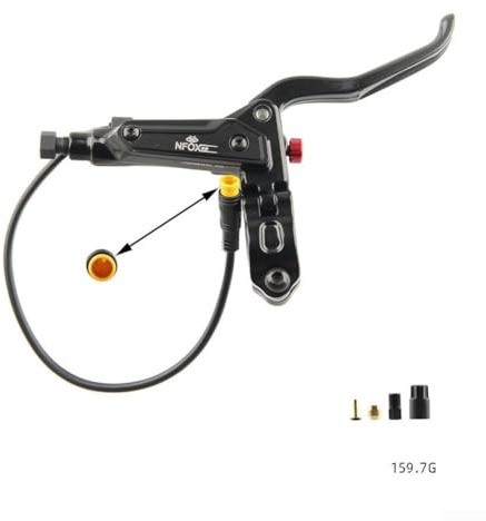 FACAIIO Hydraulischer Bremsgriff für E-Bike mit 3-poligem Anschluss für Bafang Hall-Motor, zuverlässige Leistung (schwarz rechts)
