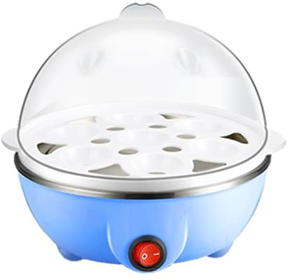 Cuiseur Oeuf，Cuiseurs à œUfs Cuisinière à œufs électriques multifonctions Chaudière générique Steamer Stare Cuisse Végétale Outil de cuisson rapide Petit-déjeuner Fabricant Chaudière / Steamer(Blue)