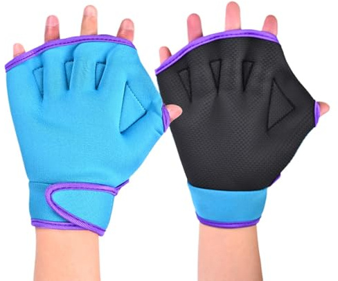 Yianyal Guantes de Natación para Hombres, Guantes de Natación palpiados, Guantes Palmeados Mitones Acuáticos, Rubber Mitones