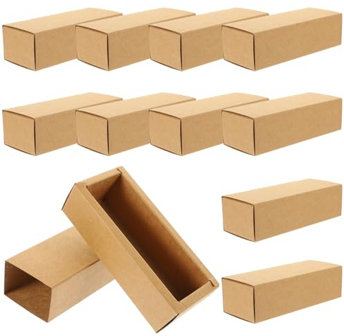 GOOHOCHY 12st Fällbar Förpackningslåda För Läppstift Och Parfym Som Lätt Och Portabel Låda För Små Flaskor Och Godis Kraftpapper