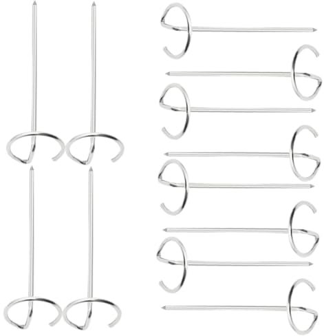 ifundom Brochettes Métalliques Sur Pied Pour Barbecue Et Friteuse à Air Chaud, Lot De 20 Pièces En Acier Inoxydable, Accessoires Cuisine Résistants Pour Grillades En Plein Air Et Repas En Famille