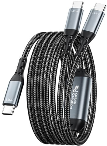 Illkjasfc PD140W Tipo C Cavo Ricarica Veloce Filo Trasferimento Dati 480 Mbps Tessitura in Nylon per Telefoni Tablet Laptop Sincronizzazione Dati Veloce Lunga 120 Cm