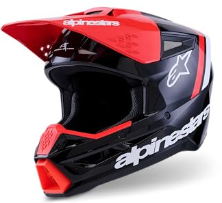 Alpinestars S-M3 Radium Motocross Helm, schwarz/rot, L (59/60)