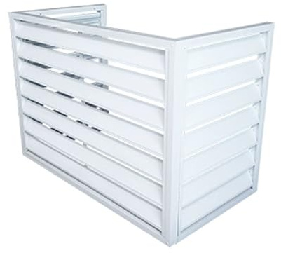 Cubierta de aire acondicionado mini split para exteriores, aluminio, resistente a la intemperie, reducción de ruido, tamaño pequeño, protección duradera para unidades exteriores, color blanco
