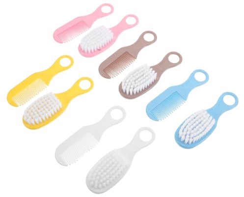 ELAYARD 5 Sets Care Set Soft Brush for Newborns Boy Girl Grooming Kit Scalp Comb Boy Girl Bath for Newborns