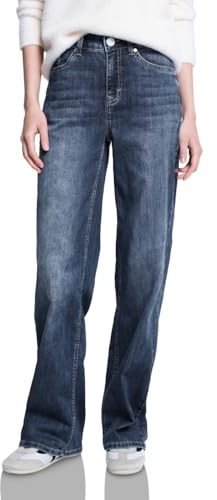 Street One Studio Wide Leg Jeans Dark Blue Clean Wash 27