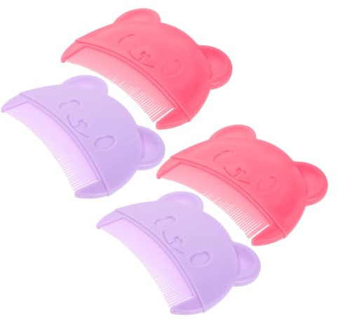 ERINGOGO 4pcs Comb for Cradle Cap and Sensitive Scalp Fine Tooth Hair Comb for Newborns and Toddlers for Bathing and Grooming