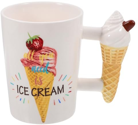 Toyvian Tasse à Café Humoristique En Céramique 380 Ml Avec Anse De Glace Tasse Mignonne Originale Maison Bureau Multifonction