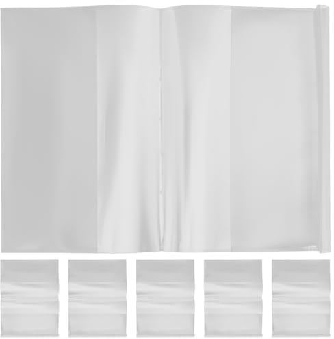 Healifty 10 Fundas Protectoras Transparentes Para Libros Portadas Ajustables Para Tapa Blanda Cubierta De Protección De Libros Para Identificar Portadas Uso Escolar Y Diario