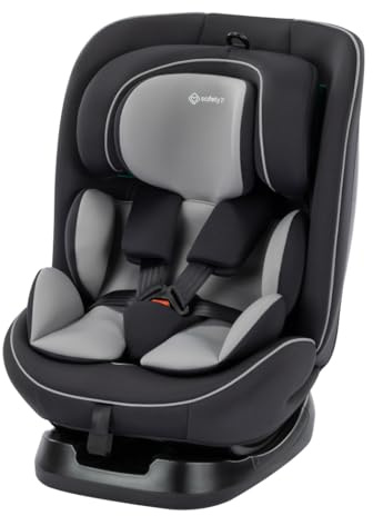 Safety 1st Alena i-Safe, 0–12 Jahre (40–150 cm), Auto Kindersitz, Baby Autositz, FlexiSpin-Drehung, 5 Liegepositionen, 11 Kopfstützenstufen, superleicht 6,2kg, Black