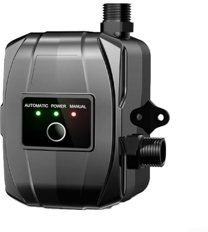 Pompe de surpression d'eau entièrement automatique pour la maison et le jardin, fonctionnement silencieux, design compact, installation facile, boîtier en plastique (US)