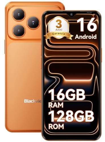 Blackview Wave 7C Telephone Portable Android 16 Smartphones, 16Go+128Go/2To, 32MP+13MP, 5000mAh, 6.56 Smartphon Pas Cher 4G Dual SIM, Téléphone WiFi 5G/GPS/IP54/3 Card Slots/3.5mm/FM/3Ans Garantie