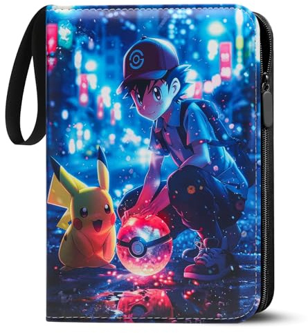 LYAILOOGXL Sammelkarten Album für Pokémon Karten: 50 Seite 900 Karten | Wasserdichtes PU-Leder, Reißverschluss, kompatibel mit Scarlet & Violet/Sword & Shield, für Kinder & Sammler ab 6 Jahren