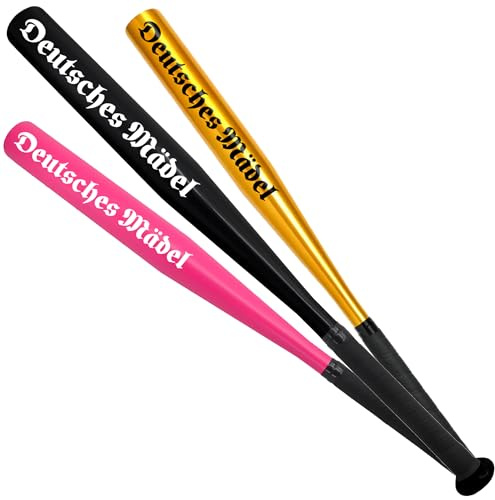 Baseballschläger Deutsches Mädel aus Aluminium - Solide verarbeitet - Rutschfester Griff - 26 Zoll Alu Softball Schläger