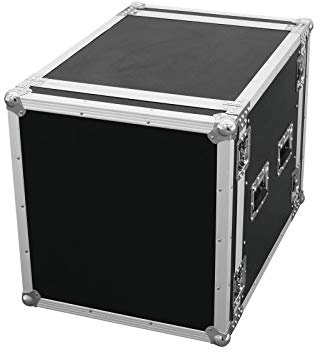 ROADINGER Verstärkerrack PR-2ST, 12HE, 57cm tief | Flightcase für 483-mm-Geräte (19) | mit 9 mm mehrschichtig verleimtem Holz, schwarz laminiert