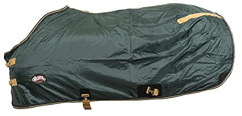 Weaver Leather 420D Nylon Stable Sheet Horse Blanket - Double Buckle Front Closures for Easy on and Off, Hunter Green, 78