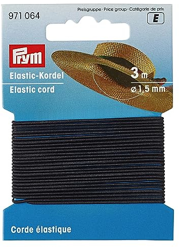 Prym Elastic Cords, Polyester blend, Black, 9.3 x 5.7 x 0.5 cm