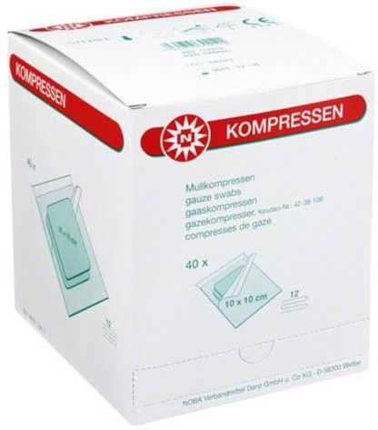 MULLKOMPRESSEN 10x10 cm steril 12fach 40X2 St