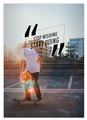 Kartenkaufrausch 8 Urbane Skater DIN A5 Schulhefte, Rechenhefte mit Skateboard Motiv, Foto Motiv1 Lineatur 7 (Kariertes Heft)