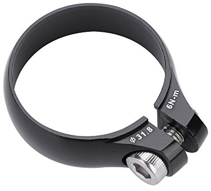 Dilwe Seat Clamp, Super Light Seat Tube Clip 31.8mm for 27.2 Seatpost Accessory(Black)
