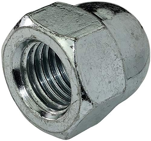 AERZETIX - C45706 - Lot de 5 - écrous à chapeau - borgnes - hexagonaux 6 pans - forme élevée creux - en acier zingué 5.8 - filetage M20 métrique femelle - bricolage - couleur argent